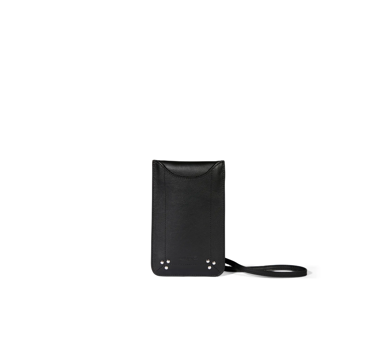 Black Calfskin Phone Case Silver - Jerome Dreyfuss