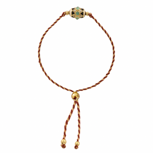 Two-tone Havana thread bracelet - Dorothée Sausset