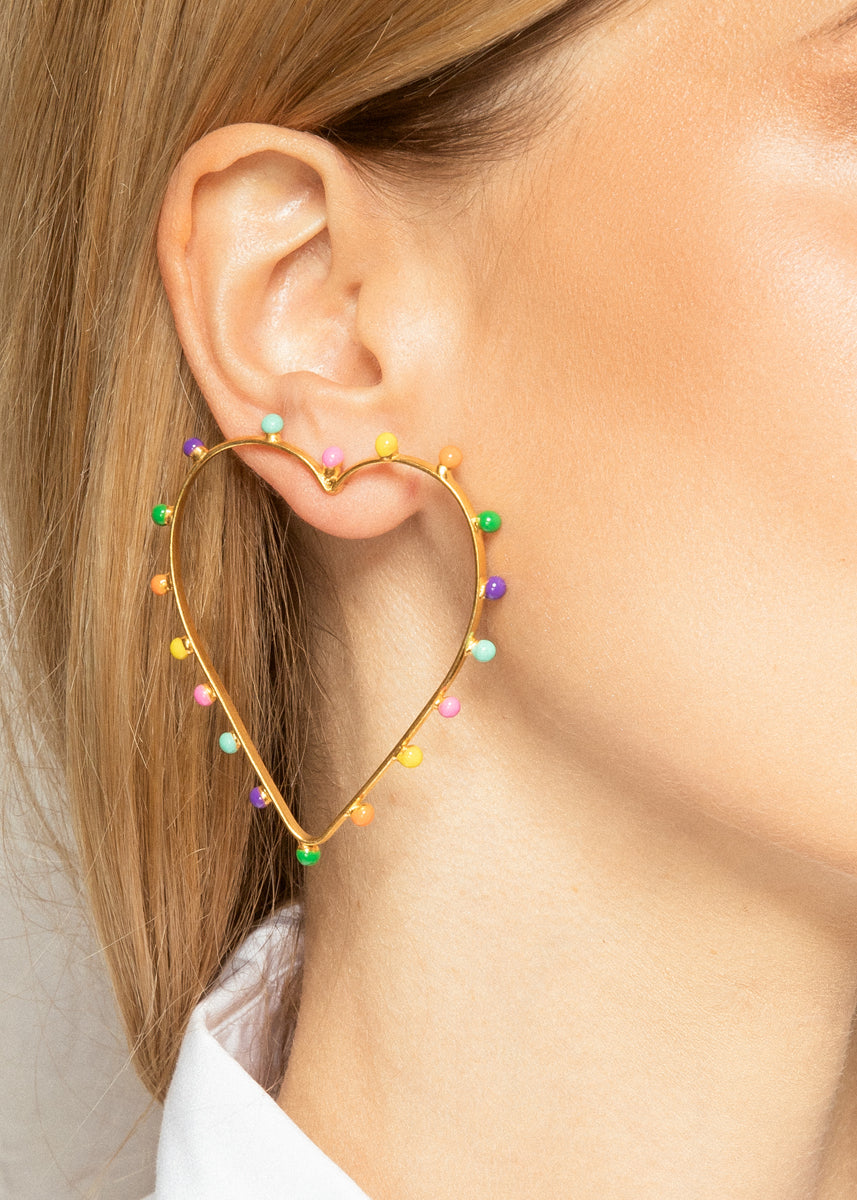 Boucles d'oreilles DOTS multicolore - Sylvia Toledano