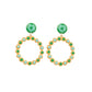 Boucles d'oreilles Happy vert et turquoise - Sylvia Toledano