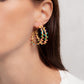 Boucles d'oreilles Gipsy 2 anneaux Multicolores - Sylvia Toledano