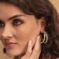 Boucles d'oreilles Gipsy 2 anneaux vert et turquoise - Sylvia Toledano