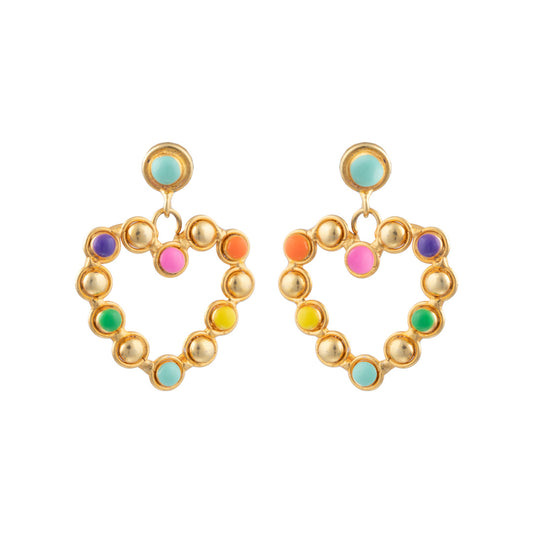 Boucles d'oreilles LOVE Multicolore - Sylvia Toledano
