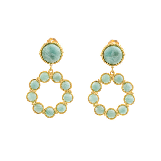 Boucles d'oreilles Flower Candies Amazonite - Sylvia Toledano