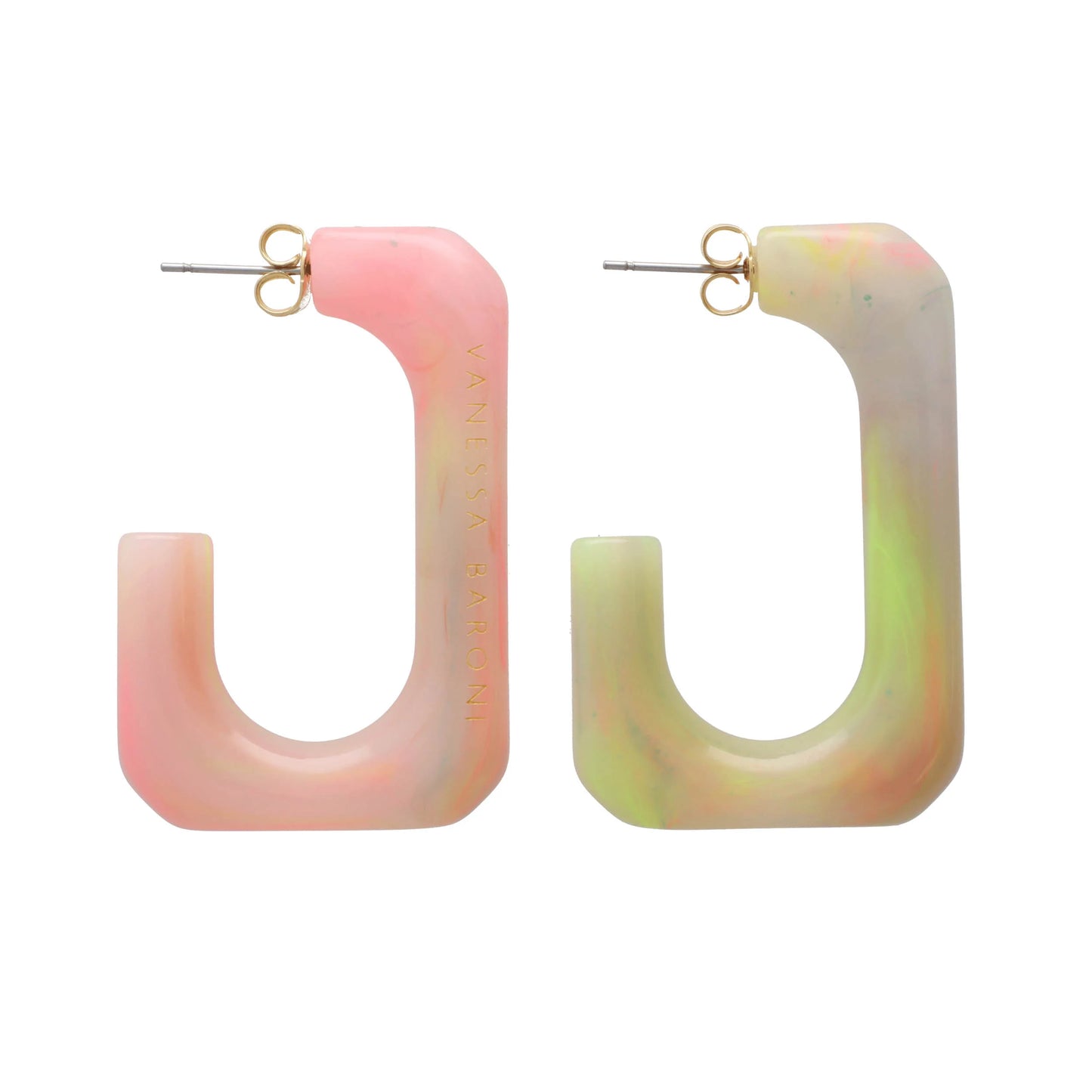 Boucles d'oreilles Squared Single Rainbow - Vanessa Baroni